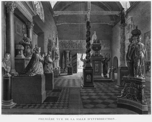 Eerste aanblik van de inleidingskamer, Musee des Monuments Francais, Parijs, illustratie uit 